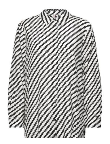 Crv Zigzag Printed Shirt Black Tommy Hilfiger
