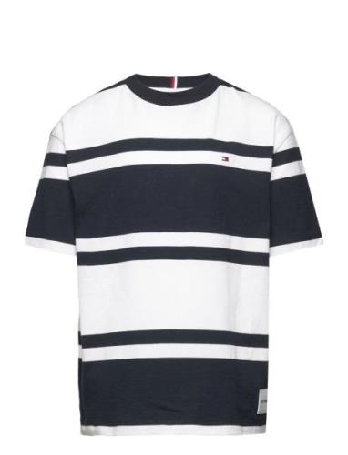 Rugby Stripe Tee S/S Patterned Tommy Hilfiger