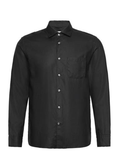 100% Tencel Shirt With Pocket Black Mango