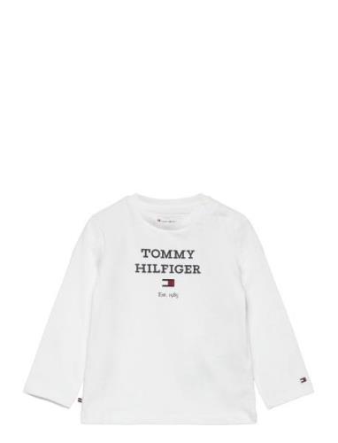 Baby Th Logo Tee L/S White Tommy Hilfiger