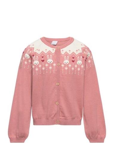 Cardigan Fairisle Pink Lindex