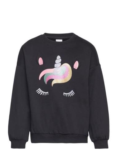 Sweatshirt Over S Unicorn Black Lindex