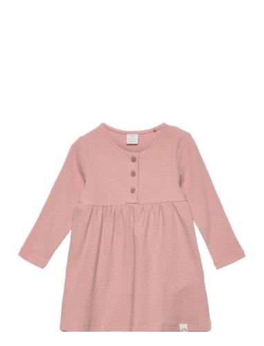 Dress Solid Waffle Pink Lindex