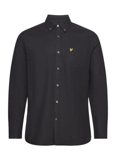 Plain Flannel Shirt Black Lyle & Scott