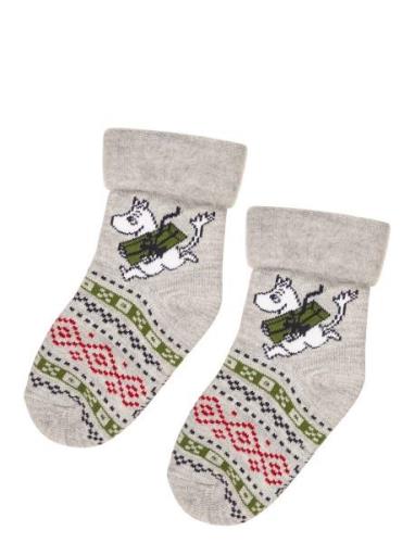 Moomintroll Fluffy Socks Grey Martinex