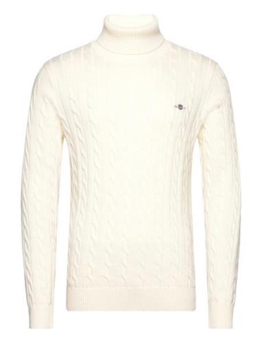 Cotton Cable Turtle Neck Cream GANT