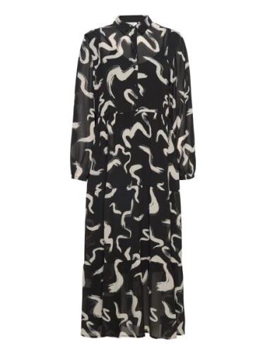 Mschkelsey Rikkelie Maxi Dress Aop Black MSCH Copenhagen