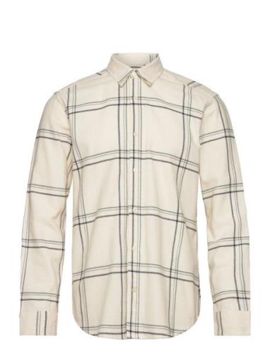 Onslars Ls Reg Brush Check Shirt Cream ONLY & SONS