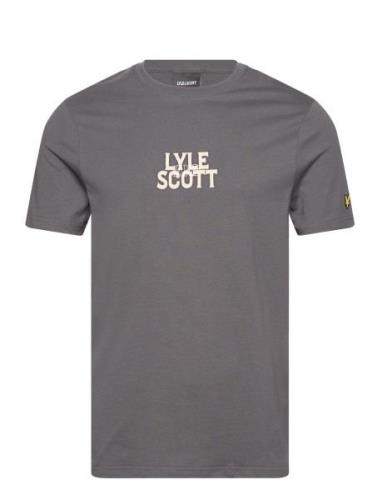 Varsity Embroidery T-Shirt Grey Lyle & Scott