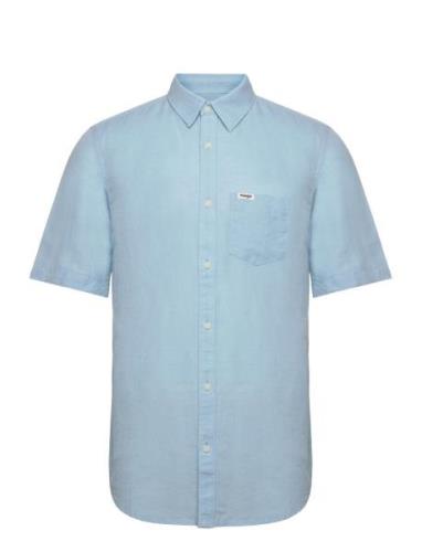 Ss 1 Pkt Shirt Blue Wrangler