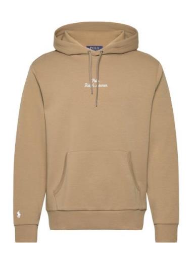 Logo Double-Knit Hoodie Khaki Polo Ralph Lauren