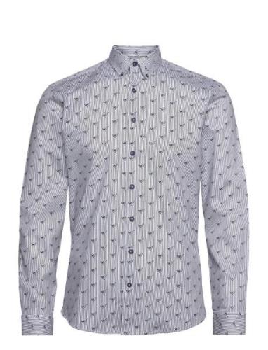 Printed Superflex Shirt L/S Blue Lindbergh