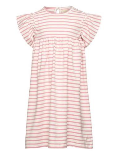 Dress Ss Stripe Pink Creamie