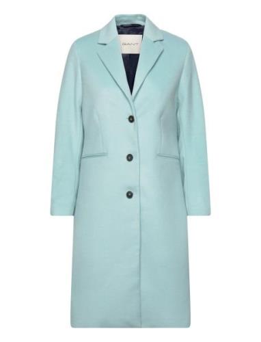 Wool Blend Tailored Coat Blue GANT