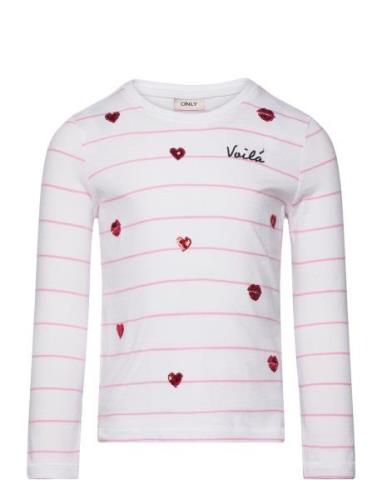 Kmgkita Reg L/S Heart Slit Top Box White Kids Only