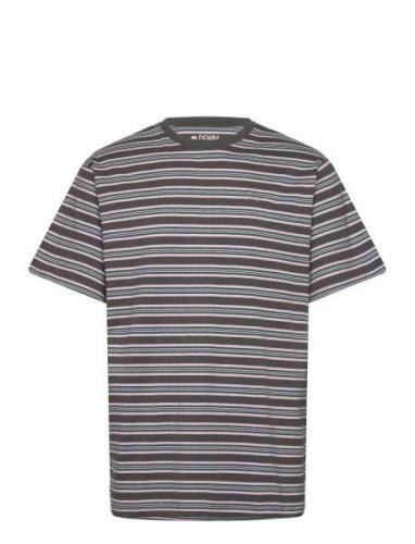 Dpfine Stripe Boxy Tee Grey Denim Project