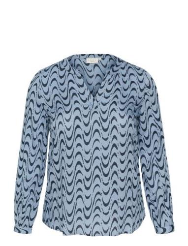 Kcnora Blouse Blue Kaffe Curve