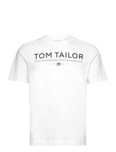 Printed T-Shirt White Tom Tailor