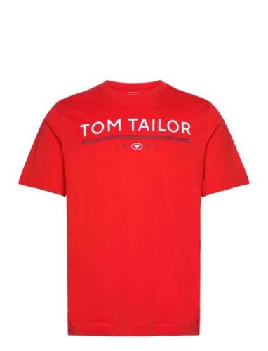 Printed T-Shirt Red Tom Tailor