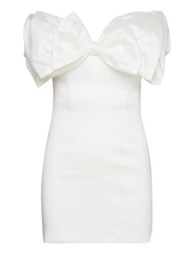 Mini Bow Dress White Bardot