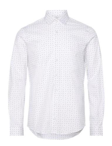 Twill 2 Color Print Shirt White Calvin Klein
