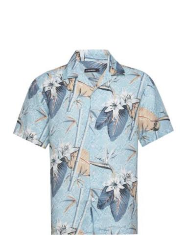 Elio Tropical Print Reg Shirt Blue J. Lindeberg