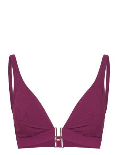 Glow Bikini Wirefree Plunge T-Shirt Bra Burgundy Chantelle Beach