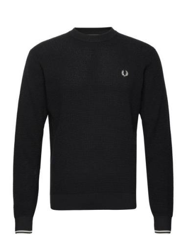 Waffle Stitch Jumper Black Fred Perry