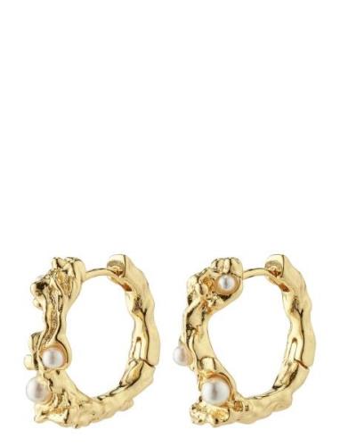 Raelynn Recycled Earrings Gold Pilgrim