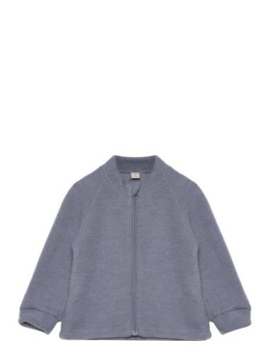 Jacket W/Zipper - Soft Wool Blue CeLaVi