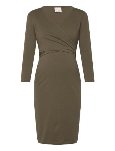 Wrap Me Nurse Dress Khaki Boob