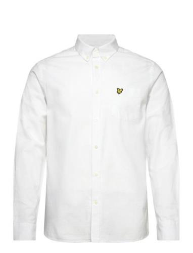 Cotton Linen Button Down Shirt White Lyle & Scott