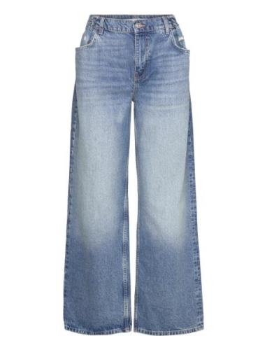 Loose Mid-Rise Wideleg Jeans Blue Mango