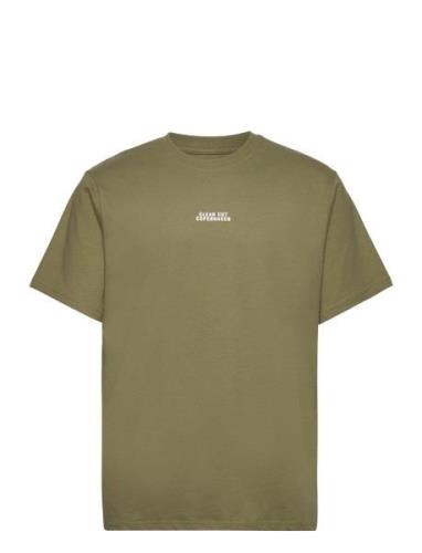 Cohen Brushed Tee Ss Green Clean Cut Copenhagen