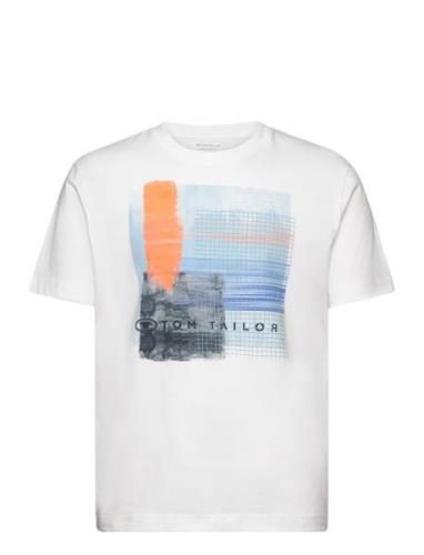 Printed T-Shirt White Tom Tailor