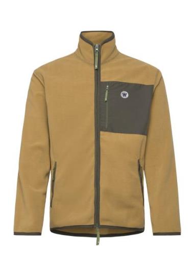 Jay Chrome Badge Zip Fleece Khaki Double A By Wood Wood