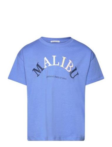 Over D Printed T-Shirt Blue Tom Tailor