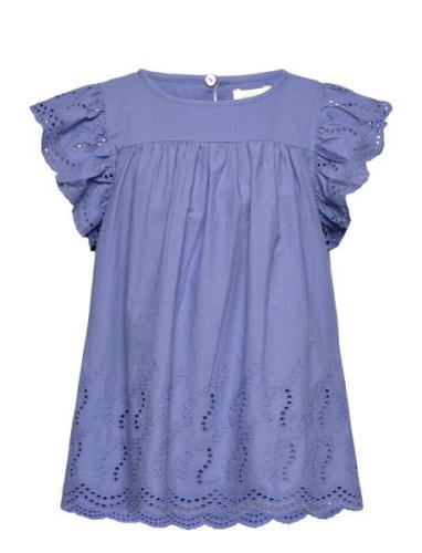 Top Embroidery Blue Creamie