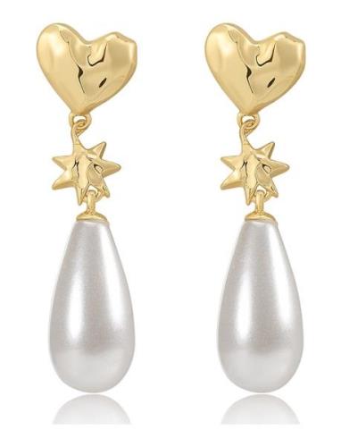 The Pearl Star Studs- Gold Gold LUV AJ