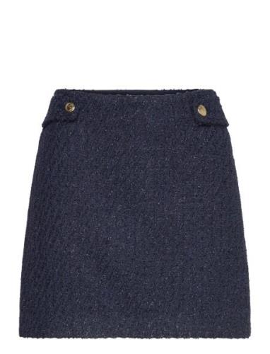 Tweed Mini Skirt Navy Michael Kors