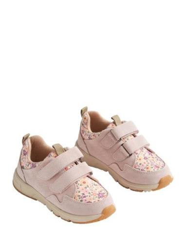 Sneaker Double Velcro T Y Print Pink Wheat