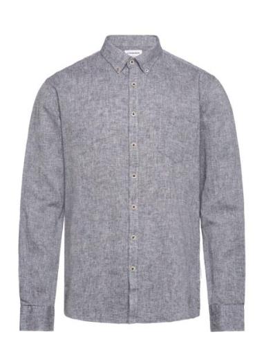 Cotton/Linen Shirt L/S Grey Lindbergh