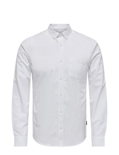 Onsremy Ls Reg Wash Oxford Shirt White ONLY & SONS