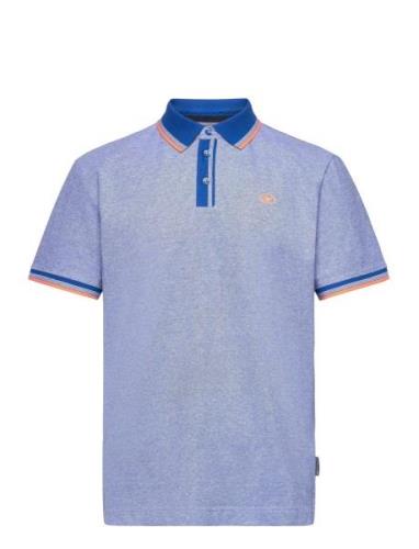 Polo With Detailed Collar Blue Tom Tailor