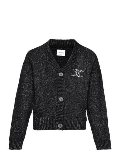 Fluffy Knit Metallic Cardigan Black Juicy Couture