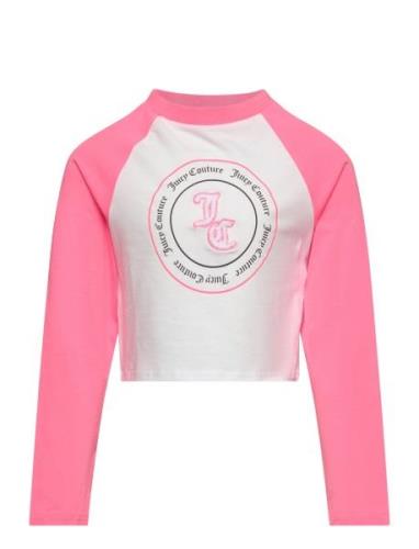 Raglan Colour Block Ls Tee Pink Juicy Couture