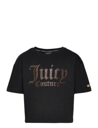Luxe Diamante Boxy Ss Tee Black Juicy Couture