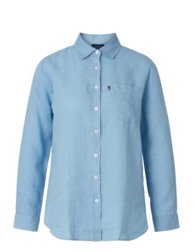 Isa Linen Shirt Blue Lexington Clothing
