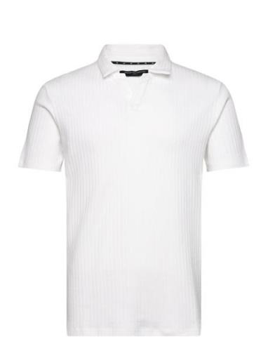 Needle Drop Trophy Neck Polo White French Connection