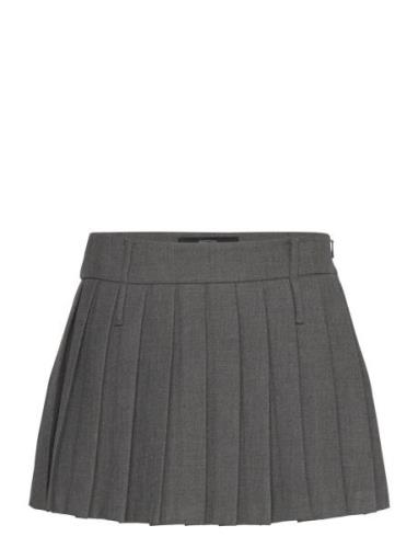 Pleated Mini-Skirt Grey Mango